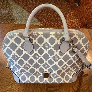 Dooney and Bourke Grey & White signature satchel